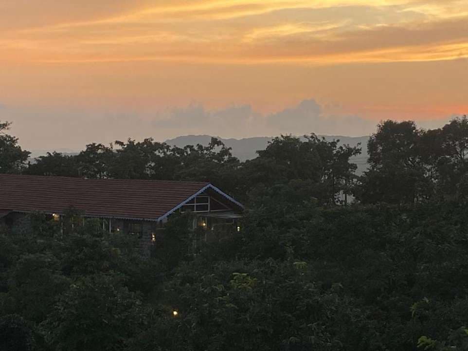 Golden sunset over the hills